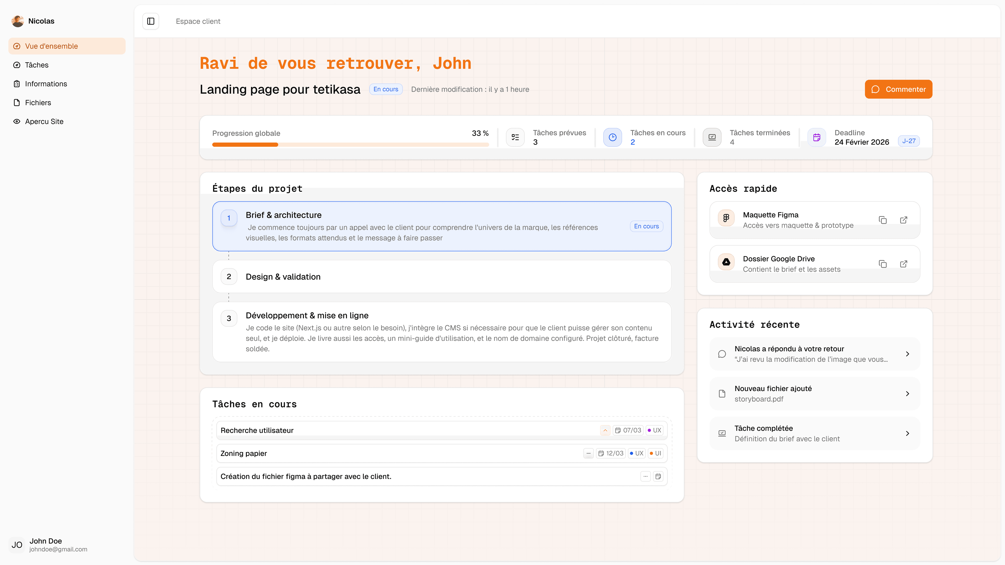Portail client Tetikasa